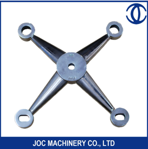 6腕のグラスクモフィッティングカーテンウォールコネクタの設置鋳鉄